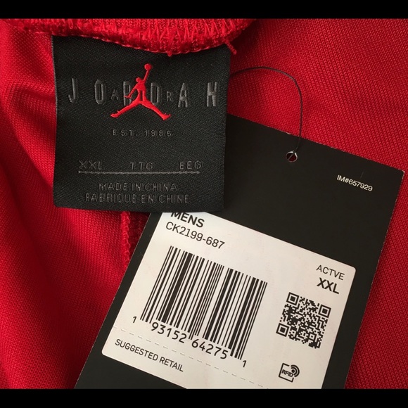 Nike Air Jordan Jumpman Tricot Red Jogger Men XXL - Picture 15 of 15